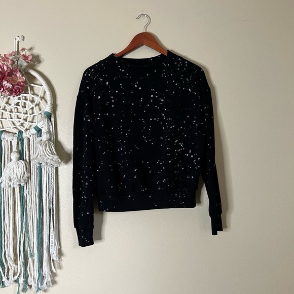 Anthropologie Pilcro & the Letterpress Elayna Sweatshirt Top Black Size XS - Picture 3 of 4